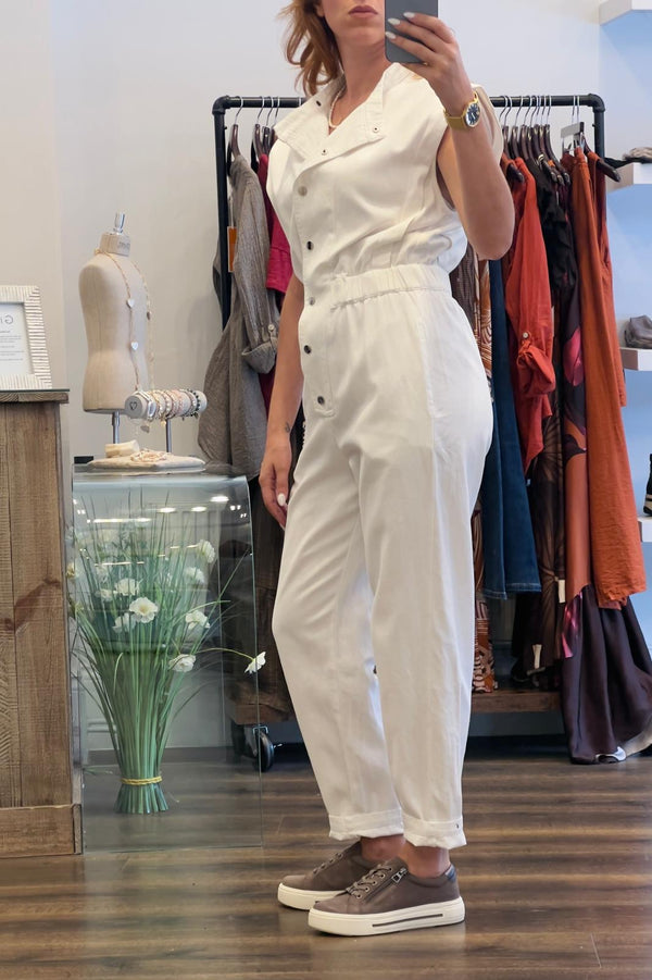 Sleeveless Denim Jumpsuit