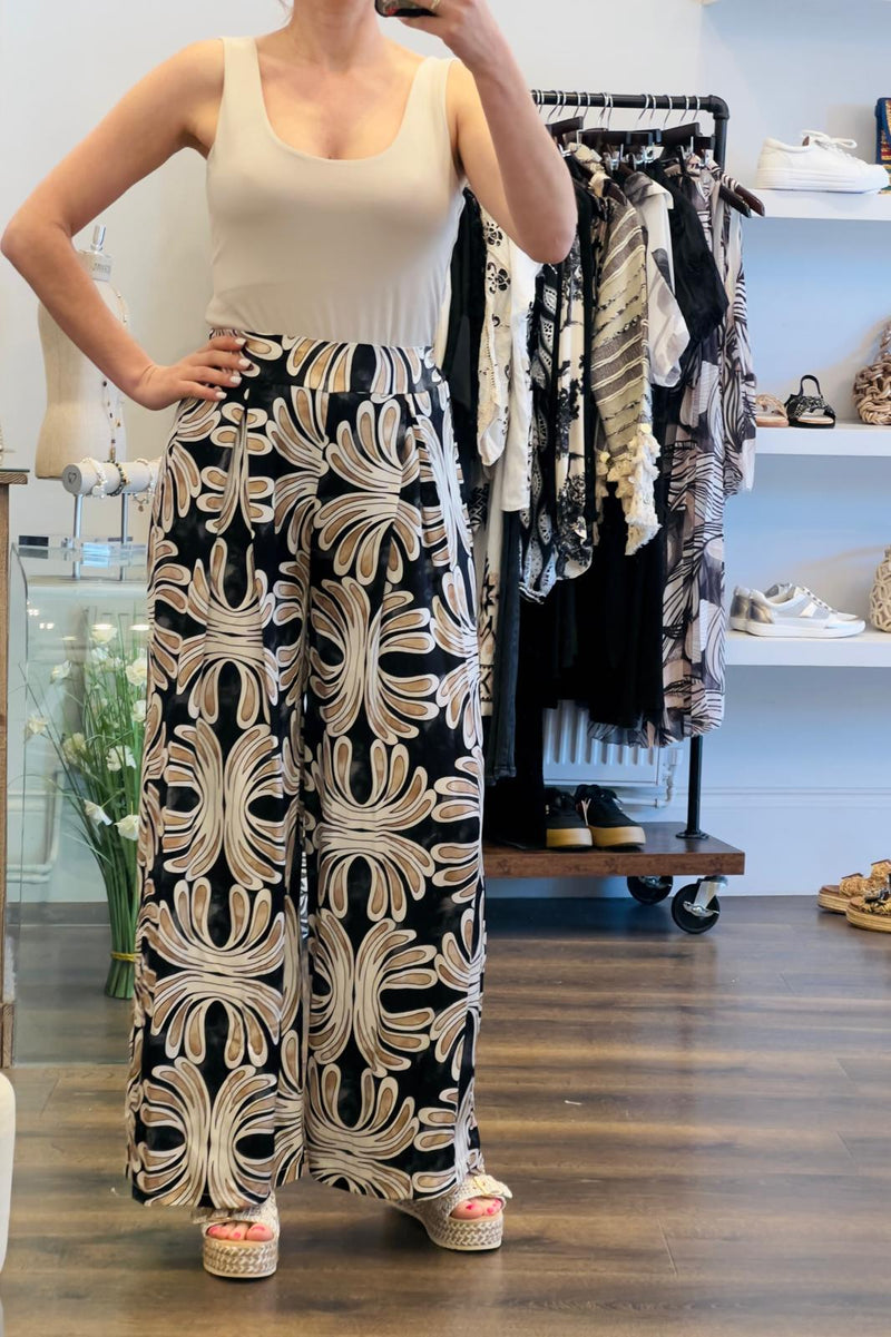 Geo Print SatinTrousers