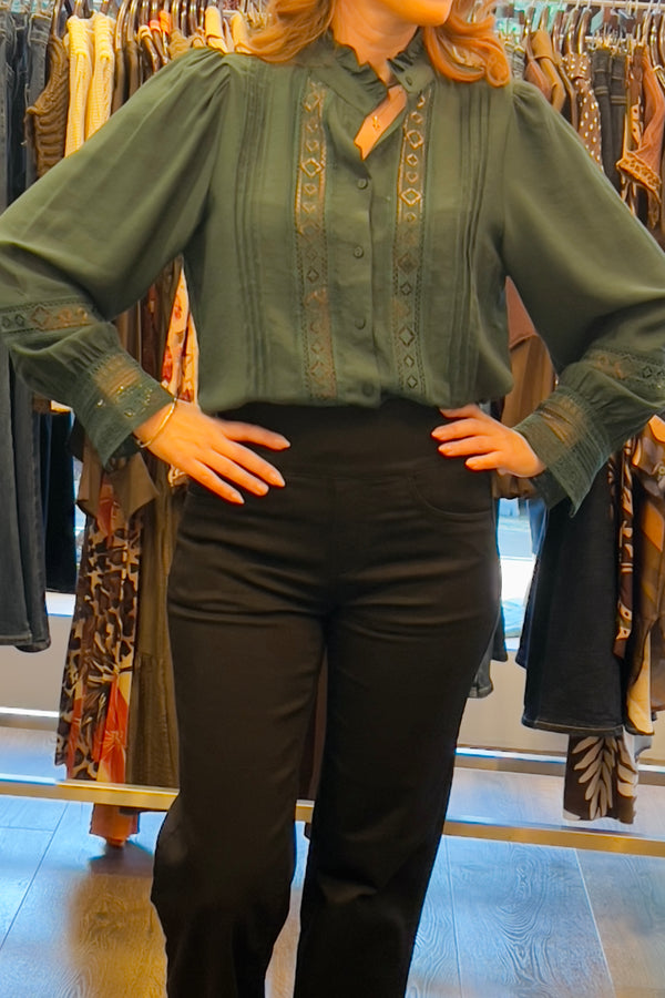 Lace Cuff Blouse
