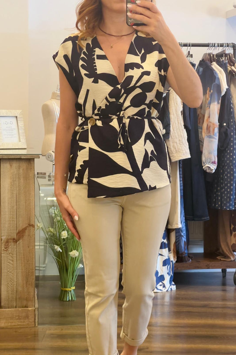 Crossover Belted Top