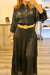 Floral Lace Panelled Maxi Dress