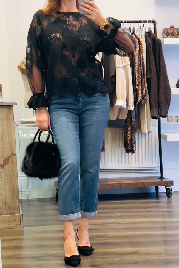Sheer Lace Top