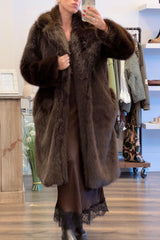 Belted Faux Fur Coat