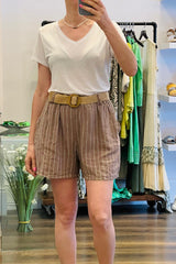 Stripe Linen Shorts