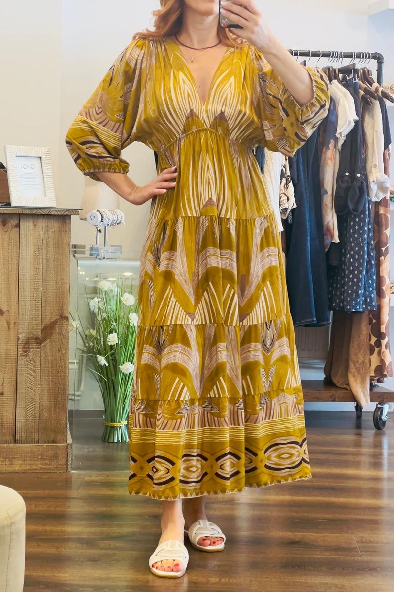 V Neck Sleeve Dress