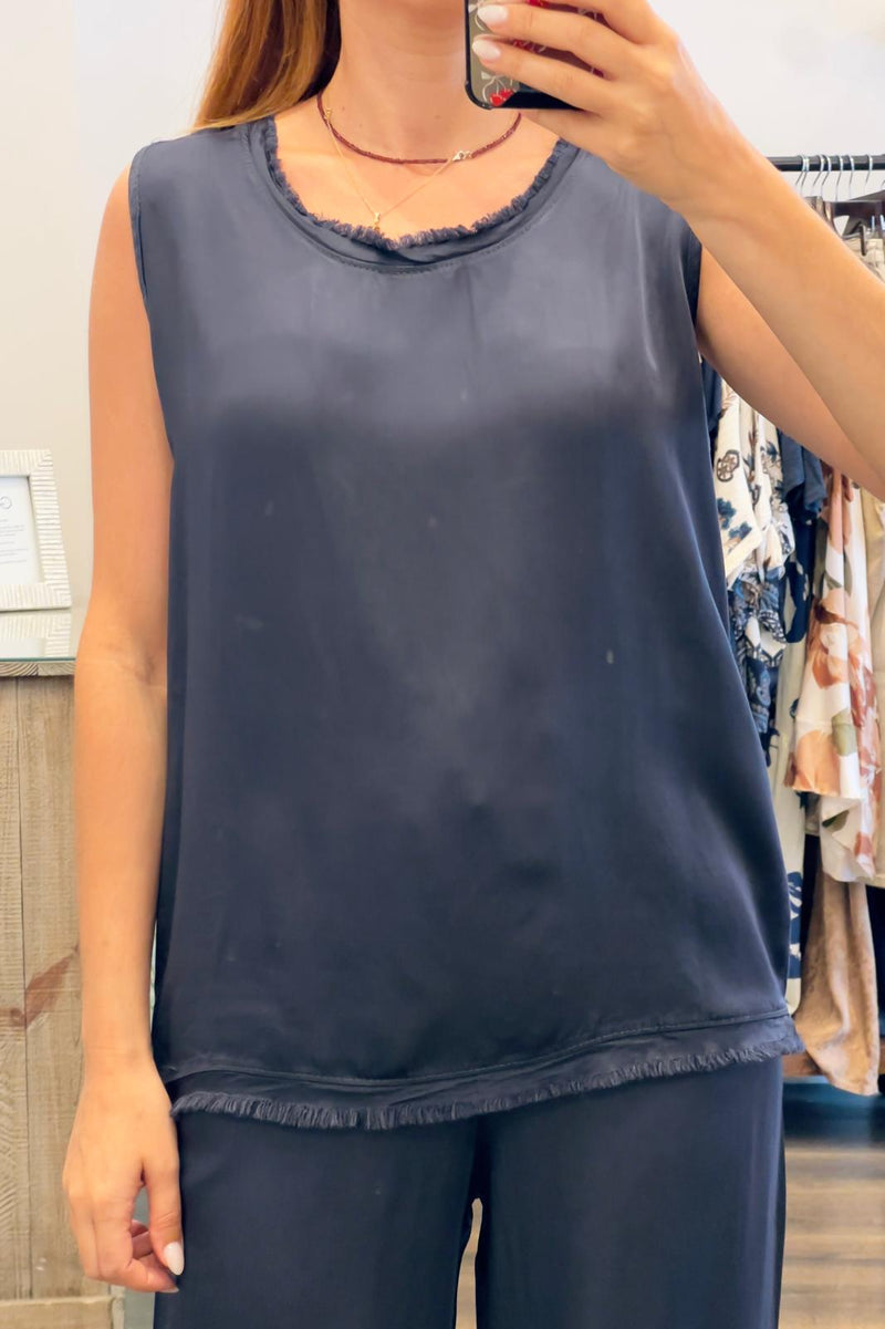Satin Fringe Top