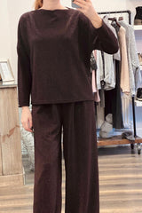 Lurex Pleated Trouser