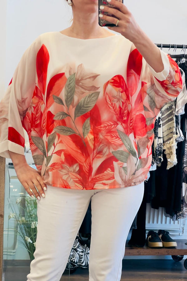 Leaf Print Top