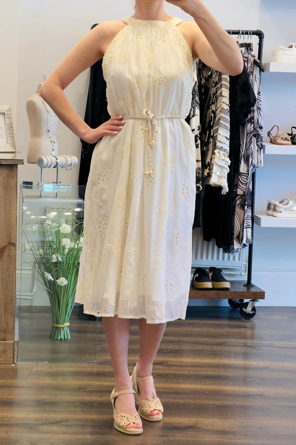 Halter Neck Crochet Dress