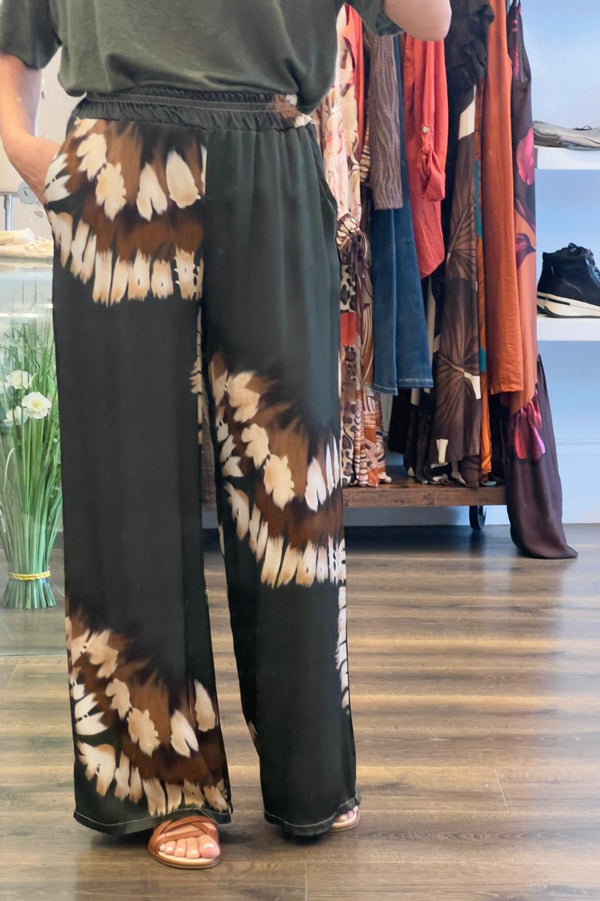 Satin Print Trousers