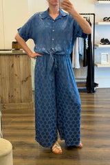 Spotty Satin Trouser Co-Ord