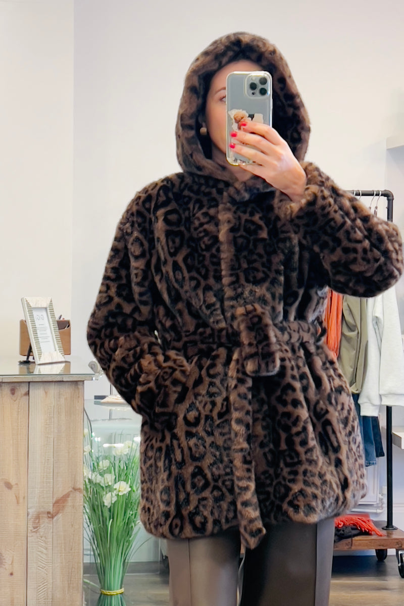 Faux Fur Leopard Jacket