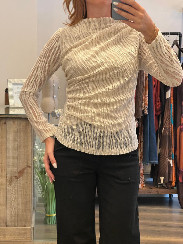Lace Asymmetrical Top