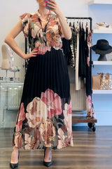 Flower Pleat Dress