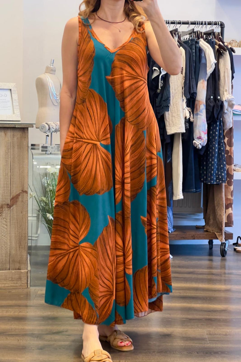 Print V-Neck Dress