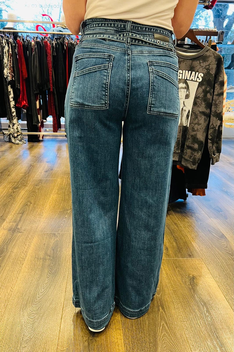 Double Pocket Wide Leg  Denim