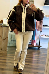 Faux Shearling Contrast Jacket