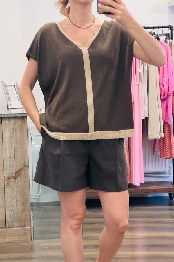 Lurex Trim Top