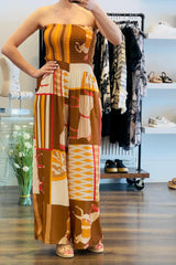 Strapless Wideleg Jumpsuit