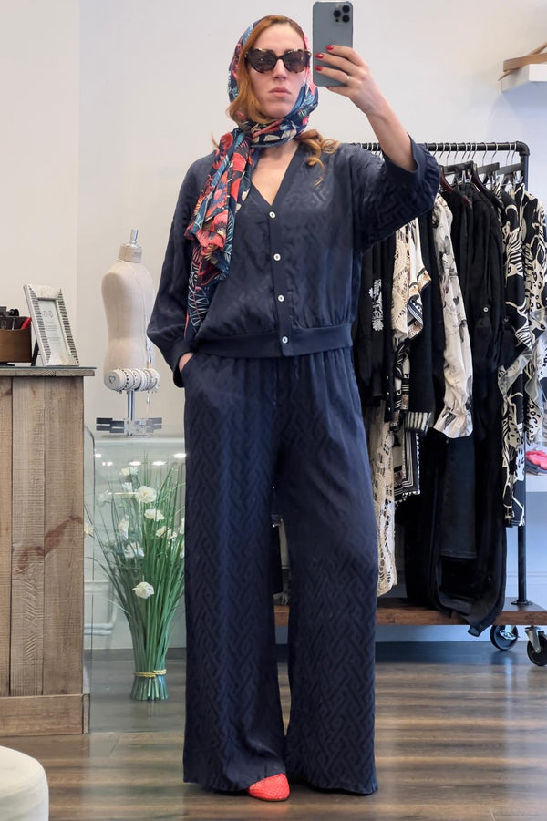 Print Satin  Trousers