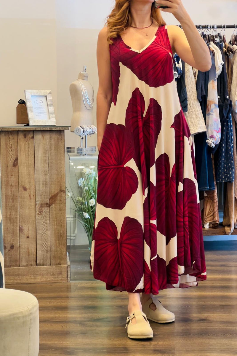 Print V-Neck Dress