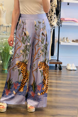 Wide Leg Print Trousers