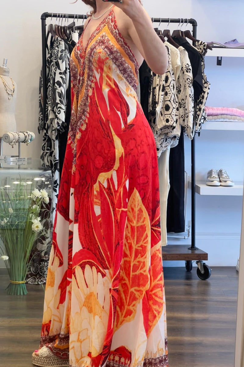 Open Back Maxi Dress