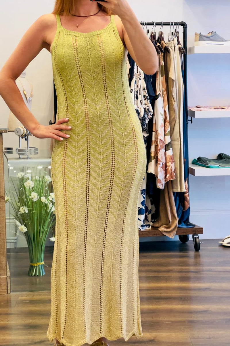 Lurex  Maxi Crochet  Dress