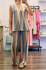 Lurex Trousers Set