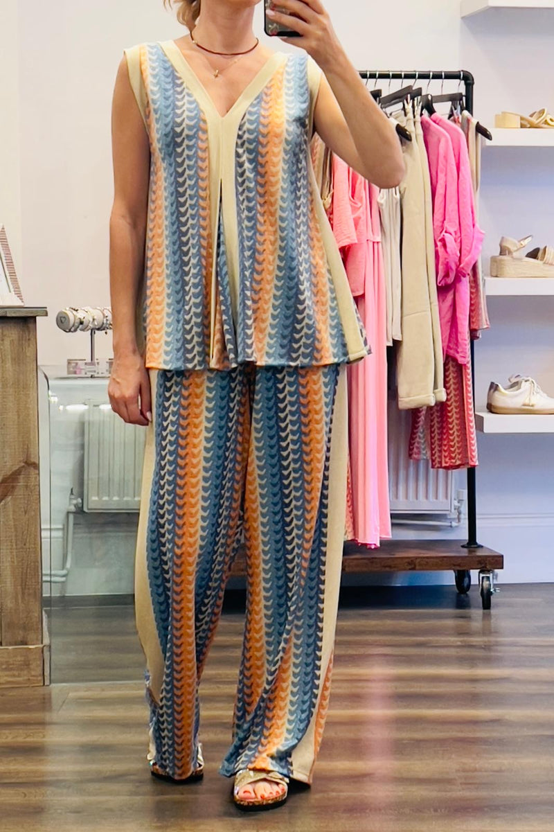 Lurex Trousers Set