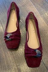 Caprice Suede Ballerina Pump