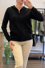 Zip-Up Knitted Hoodie