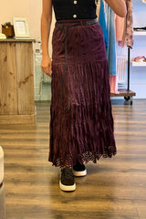 Boho Velvet Skirt