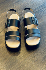 Caprice Leather Strappy Wedges