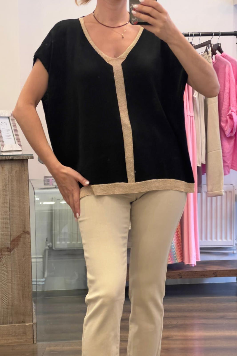 Lurex Trim Top