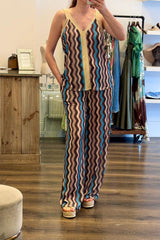 Lurex Trousers Set