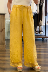 Linen Crochet Trousers