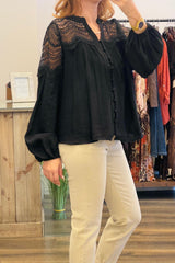 Lace Panel Blouse