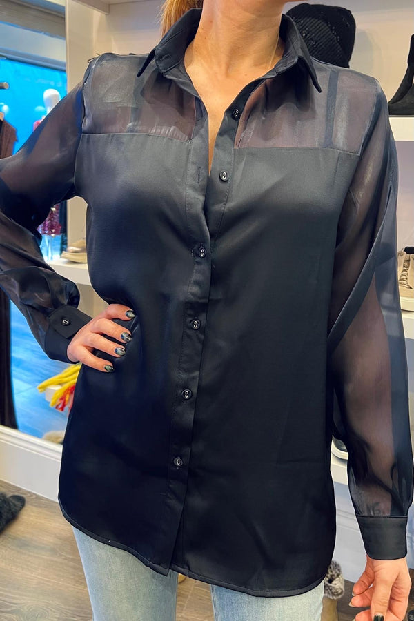 Satin Sheer Shirt