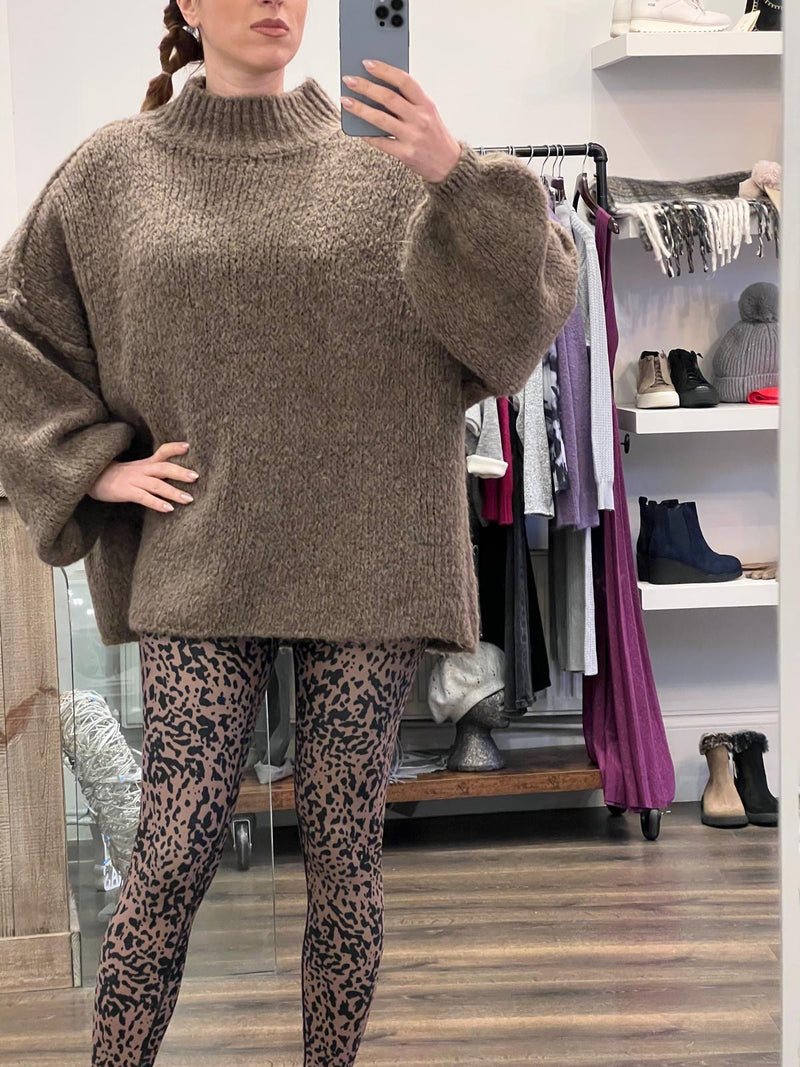 Oversize High Neck Knit