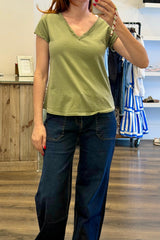 V Neck Cotton T-Shirt