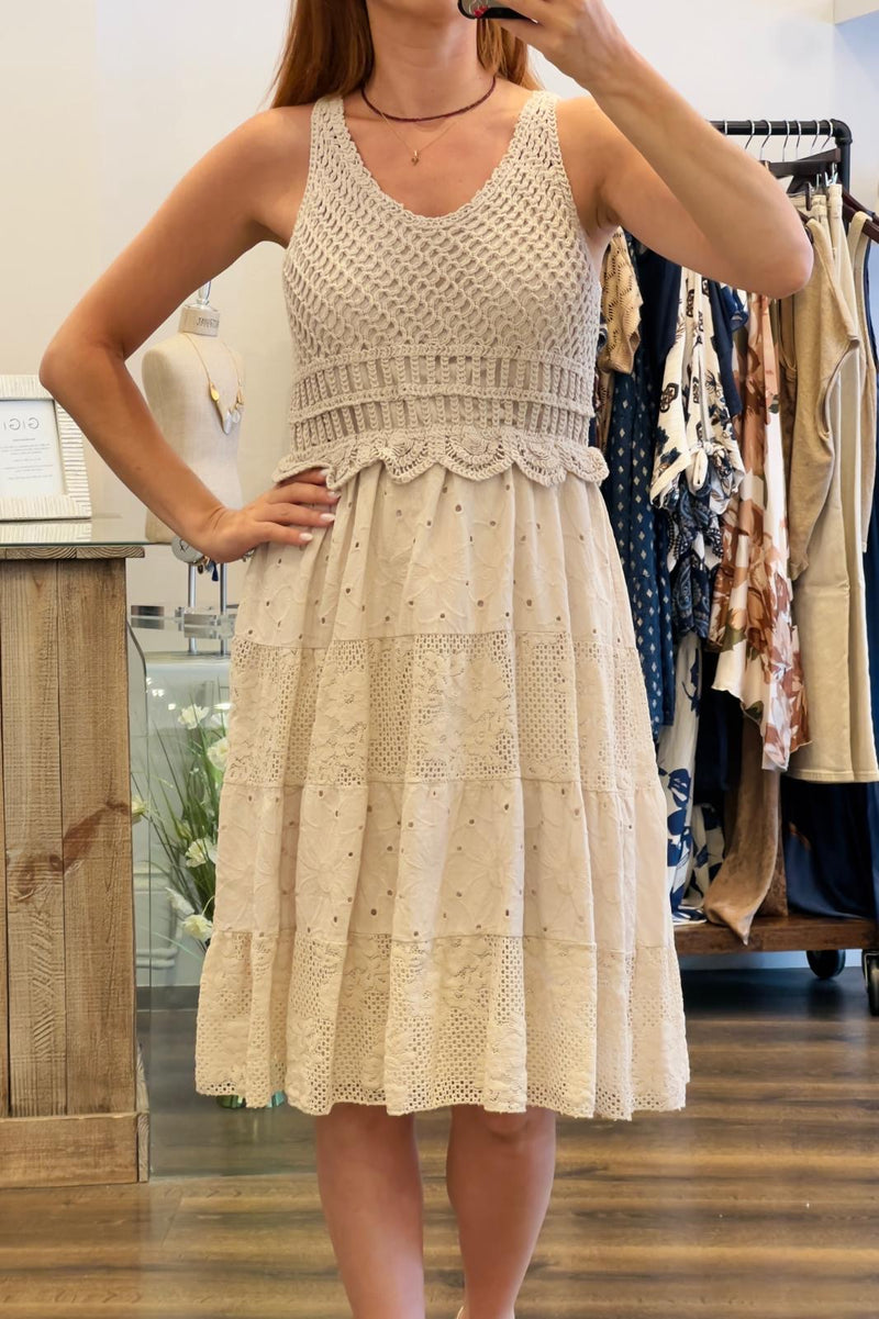 Crochet Panel Dress