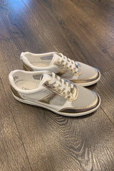 Caprice Perforated Leather Trainer
