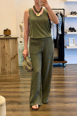 Patch Pocket Linen Trousers