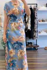 Floral Satin Maxi