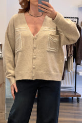 Contrast Trim Cardigan