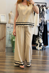 Linen Wide Leg Co-Ord Set