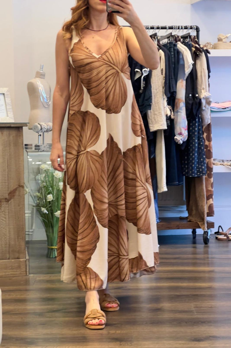 Print V-Neck Dress