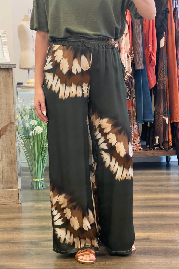 Satin Print Trousers
