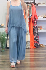 Silk Wide Leg Trousers